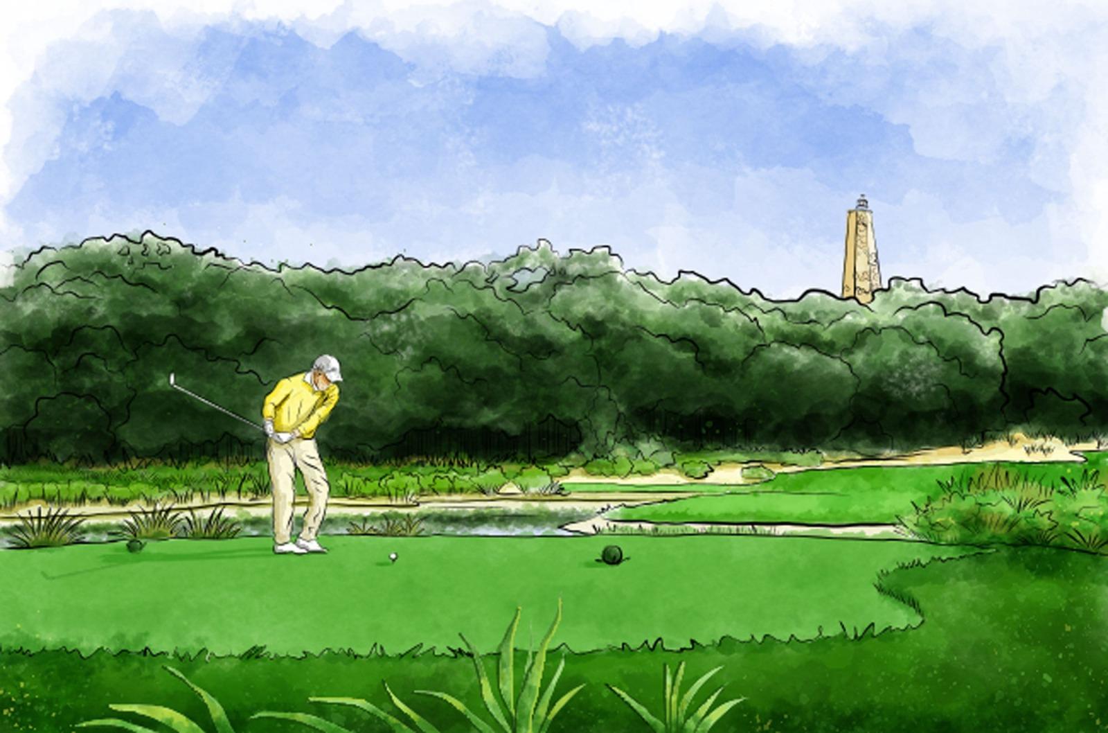 Golfer illustration